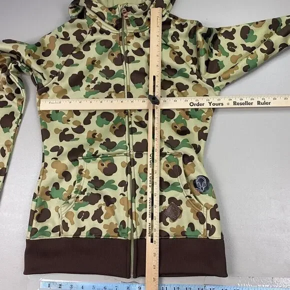 Burton Scoop Hoodie Jacket Womens Small Camo DryRide Thermex Softshell Brown - Picture 9 of 13